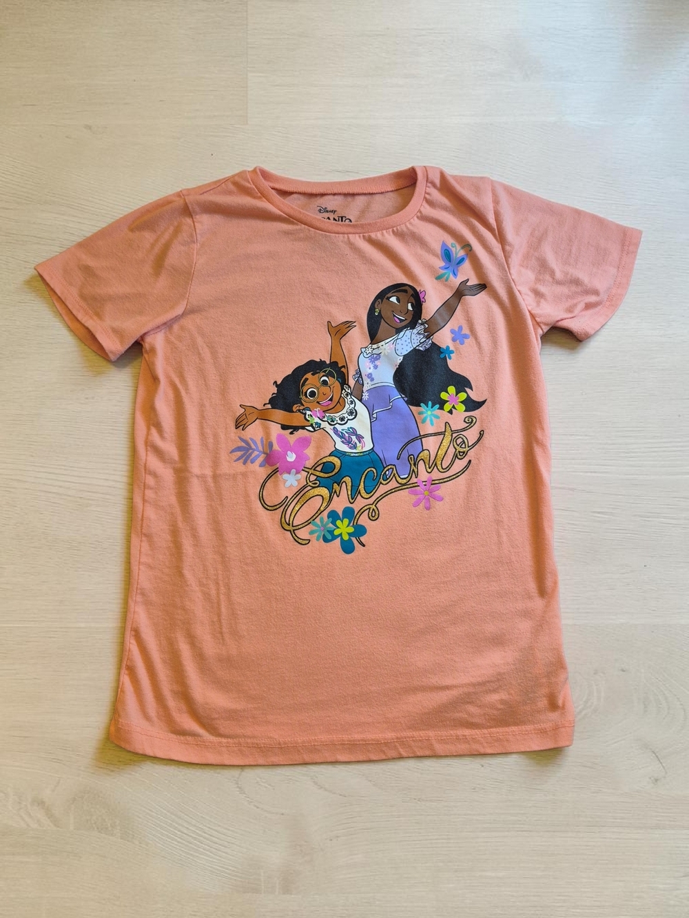 Disney Encanto Peach Graphic Tee with Characters